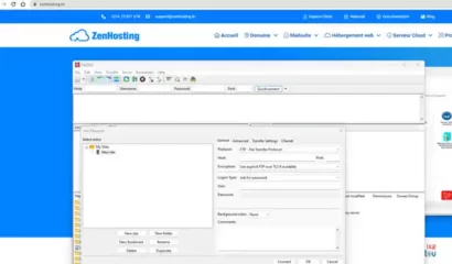 zenhosting connect FTP filezilla